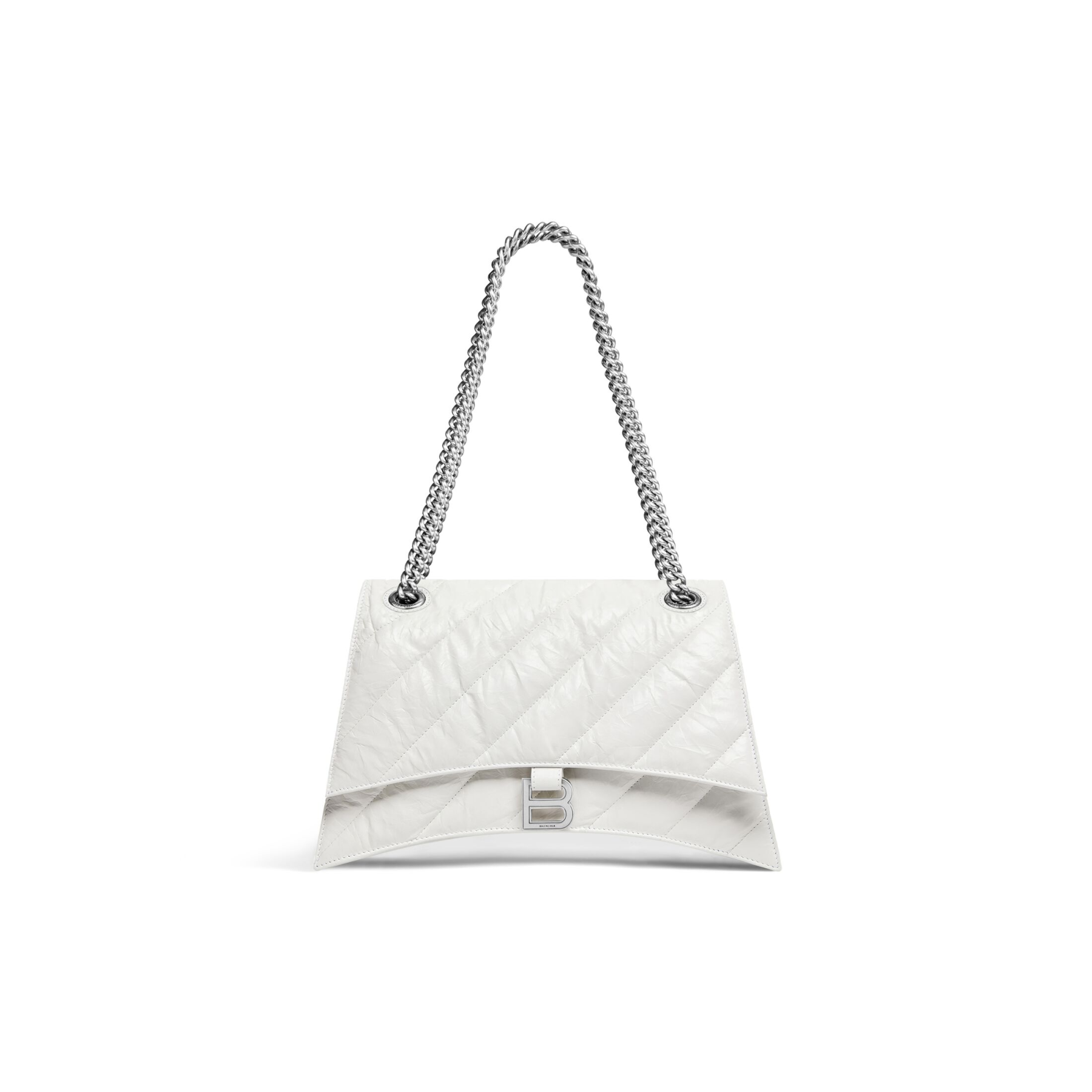 WOMEN'S CRUSH MEDIUM CHAIN BAG QUILTED IN OPTIC WHITE
